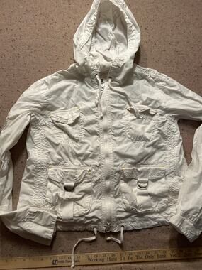 VTG Gap Anorak 100% Cotton Womens White Y2K